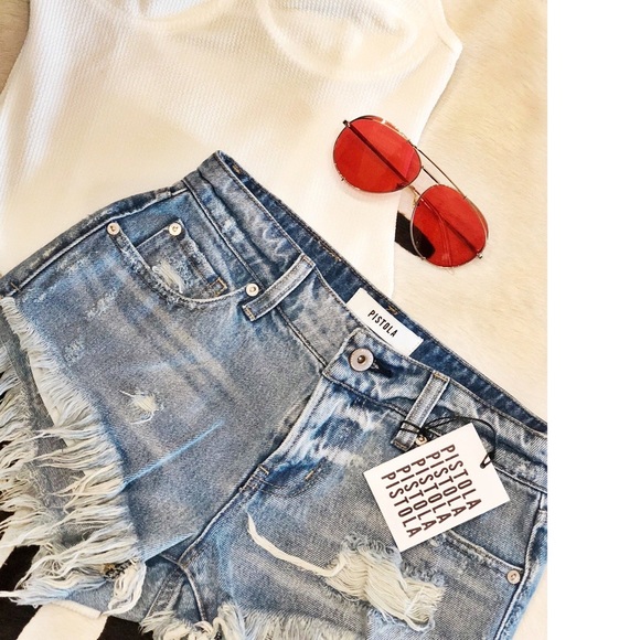 pistola Pants - Pistols GIGI Distressed Cutoff Denim Shorts
